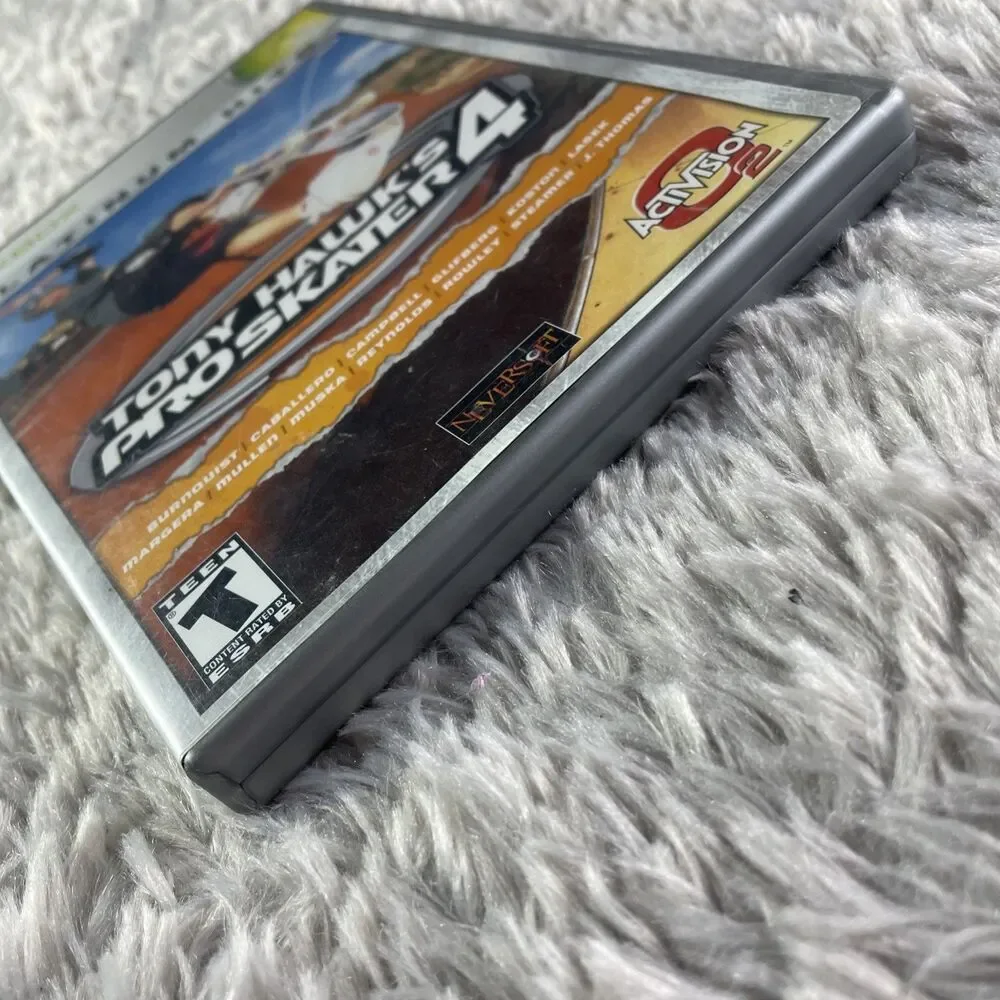 Tony Hawk's Pro Skater 4 (Microsoft Xbox, 2003) Platinum Hits Disc and Case